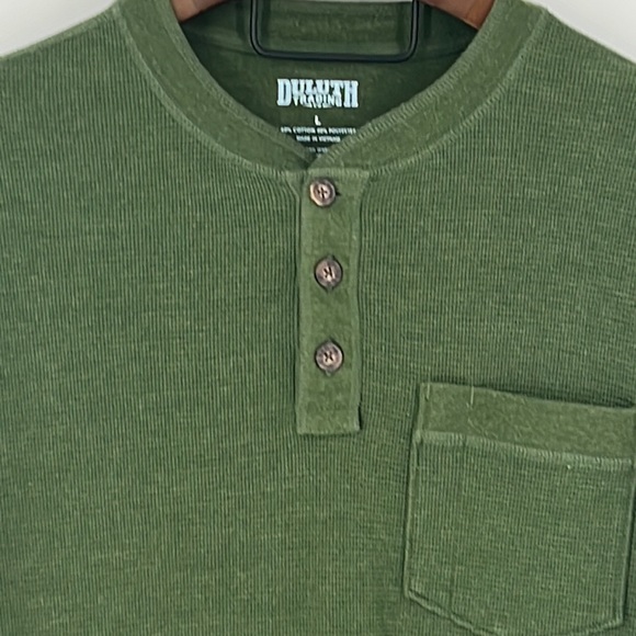 Duluth Trading Co Mens Thermal Henley pull over Shirt Size Large - Picture 2 of 4
